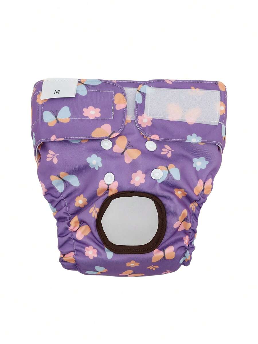 1件装豪华可水洗可重复使用狗狗尿布（时尚图案） - 母狗尿布，狗狗尿布 - 彩色 - 查看 1