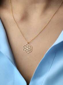 suteyi Flower Of Life Necklace, Sacred Geometry Pendant, Birthday Gift For Her, Holistic Healing Necklace, Great Gift For Girlfriend - Multicolor - View 6