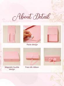 1 pieza Caja de regalo personalizada con nombre, Caja de regalo personalizada para la fiesta nupcial (para compra de producto), Caja de regalo personalizada de doble cara, Tapa de caja de regalo personalizada, Tapa y cinta de regalo magnética personalizada, Caja de regalo vacía magnética, Caja de regalo personalizada, Caja de propuesta de dama de honor "¿Serás mi dama de honor?", Regalo perfecto para bodas, cumpleaños o cualquier ocasión - Multicolor - Ver 5