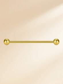 1pc Funky Stainless Steel Spiked 14G Industrial Barbell For Women Men For Daily Decoration, 32/35/38mm Industrial Piercing Jewelry Cartilage Earring Helix Conch Tragus Iindustrial Bar