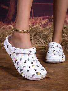 New Women's Adjustable Loose Flat Garden Shoes, Bedroom/Travel/Beach Slippers, Closed Toe Slides