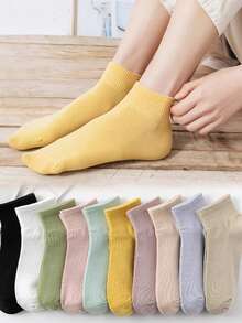 15 زوج (مجموعة عشوائية) جوارب كاحل ملونة للنساء، جوارب قصيرة مريحة ومتعددة الاستخدامات للرياضة والاستخدام اليومي