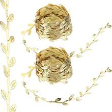 5/30meter Leaf Ribbon, Artificial Vines Foliage Rattan Leaves String Trim Ribbon Fake Plants, Flower Bouquet, For DIY Craft, Party , Home Decor, Wedding Decorations, Fall Decor, Autumn Decor, Room Decor, Kitchen Accessories, Dining Room, Bedroom Decor, Bathroom Accessories, Party Decorations, Halloween Decor, Christmas Decoration, New Year Decoration, Bride Holding Flower, Campus Decorations, Garden Accessories Outdoor