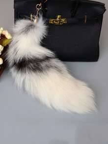 新款狐狸尾巴个性包包挂件，可爱狐狸毛大尾巴汽车钥匙扣挂件，个性简约包包挂件钥匙圈，尾巴链钥匙圈礼物可爱仿真狐狸尾巴钥匙扣挂件包包饰物钥匙扣情人节节日礼物，女士包包饰物适合日常使用送给朋友的完美礼物 - 彩色 - 查看 8