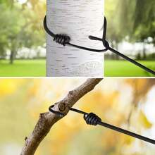 Tendedero de viaje portátil con 12 clips, cuerda de secado de ropa retráctil de plástico antideslizante para el hogar, viajes y colgar al aire libre. - Blanco - Ver 2