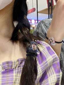 1pc/5pcs/10pcs Customized Acrylic 3D Spring Hair Clips, Acrylic Custom Pet, Character, Anime, Celebrity, Idol, Game Cute 3D Spring Hair Clips, Waterproof And Dirt-Resistant, Can Be Given As Gifts To Friends And Classmates, Offline Activities, Comic Conventions, Concert And Music Festival Accessories To Make You Stand Out! - Black - View 4