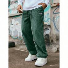 Men's Solid Color Casual Everyday Trousers Men's Streetwear Pants, Boy Friend Gifts, Back To School - 綠色 - 查看 5