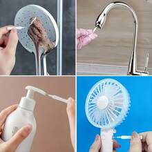 10 Piece Ultra-Thin Multifunctional Cleaning Tool Kit, Suitable For Charging Ports, Speakers, Mobile Phones, And Shower Heads - Brush Set For Safe Removal Of Fluff/Debris From Electronic Products And Household Items - 白色 - 查看 4