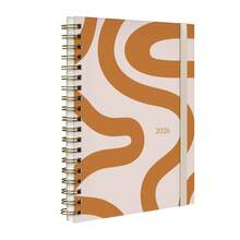 iscool Agenda Planner Semanal Plus 2026 Urban Flow Gestual Cores - Ocre - Visão 1