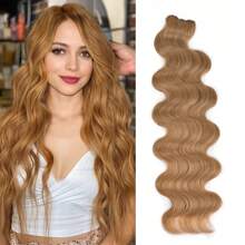 Synthetic Fiber Hair White Highlighted Sew In Hair Extensions High-Quality Japanese Silk Hair Weft 26 Inch 150g Sew In Weft Hair Extensions Weaving Hair For Women Girls Daily,Fashion Party ,Y2k ,Music Festival Various Occasions All Seasons - Multicolor - View 34