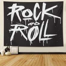 Feelacle Rock And Roll Tapestry 60" X 40" Rock`N`Roll Wall Hanging Party Decorations Home Decor For Bedroom Living Room Dorm (150 X 100cm) : Home & Kitchen - Người tình hôn gợi cảm - Xem 10