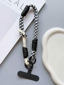 Nuevo accesorio de muñeca tejido a mano con conector de funda para teléfono, accesorio universal para funda de teléfono, colgante portátil antideslizante y antideslizante