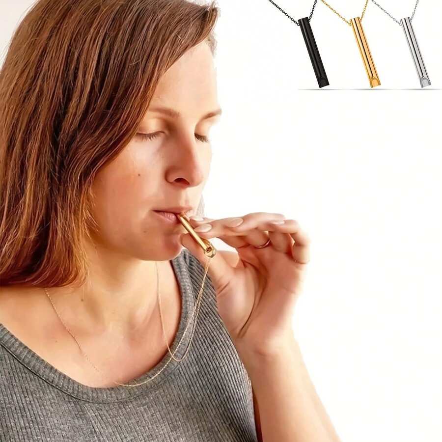 1套呼吸项链,专为缓解焦虑和压力而设计,用于恐慌症的正念深呼吸工具,用于冥想的Calmigo镇静装置 - 彩色 - 查看 1