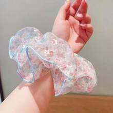 1 件全新泡沫纱布发圈，小巧清新的花朵发饰，清新高端质感，森林风发圈发带 - 彩色 - 查看 6