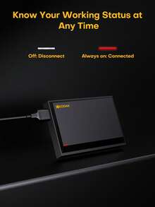 Kodak Portable Hard Drive 2TB/1TB/500GB HDD 2.5 Inch 5Gbps External USB3.0 Storage Disk Compatible With PC Desktop Laptops - Black - View 5