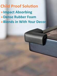 4 Stücke weiche Kantenschutz, Kollisionen verhindern, Möbel Tischeckenschutz, Sicherheits-Gummi-Eckenschutz für Kamin, Treppen, Schränke zum Schutz der Familie