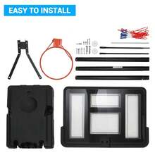 Portable Basketball Hoop System 5.2-10.0ft Adjustable For Kids/Youth, Pe Frame, Shatterproof PVC Board, Rust-Resistant Steel Rods, Easy Installation & Mobility With Two Wheels - Black - View 7
