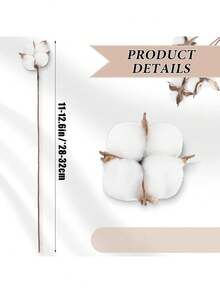 30 件人造棉花仿古棉茎农舍装饰假秋季花瓶填充物白色干燥植物装饰适用于家庭婚礼派对厨房 DIY 插花、圣诞节、新年、万圣节装饰 - 彩色 - 查看 7