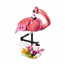 LEGO Creator 3 合 1 野生动物：粉红火烈鸟动物拼搭玩具 - 包含 3 种拼搭选择：粉红火烈鸟、凤头鹦鹉或墨西哥钝口螈 - 适合 8 岁以上儿童、女孩和男孩的学习玩具 - 31170 - 31170 - 查看 4