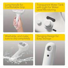 3-In-1 Pet Epilator & Massager With 140 Soft Stainless Steel Combs, Silent And Painless Grooming Tools, USB Rechargeable, Water Tank & Release Button For Cats & Dogs, Cat Grooming Brush - 白色貓刷 - 查看 7