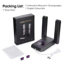 Hailicare 可折叠智能定时电动烘鞋器，快速烘干鞋子，家用鞋靴加热器，可调节支架，送给家人和朋友的实用礼物