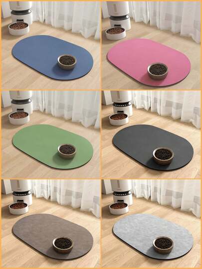 Tapete absorvente para comida de cachorro de 1 peça - Tapete para tigelas de comida e água para cães e gatos, Tapete de ração de secagem rápida para animais de estimação, Tapete de alimentação para cães sem manchas, Acessórios para cães, Tapete para suprimentos para animais de estimação - Tapete para tigela de água para cães adequado para bebedores bagunceiros [6 cores para escolher]