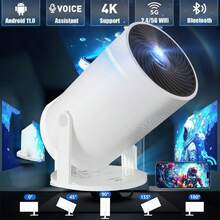 Wireless Projector With Built-In Speaker, WIFI Connection Video Projector, Screen Mirroring, Keystone Correction, Compatible With 1080P, Supports Audio, Image, Video, Suitable For Smartphones, Laptops, Home Theater And Outdoor Camping - View 3