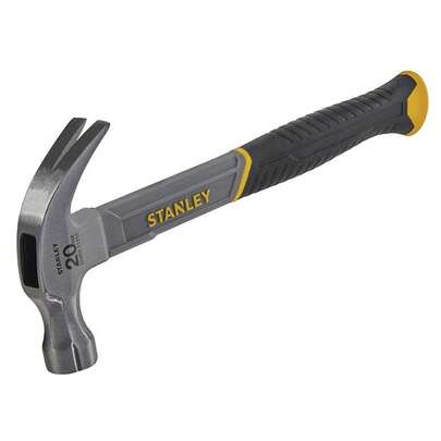 STANLEY Curved Claw Hammer, Fibreglass Shaft (Multi Colour) - (TK4248)