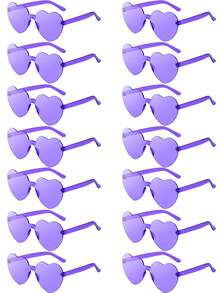 14pcs, 8pcs, 5pcs, 12pcs, 16pcs, 25pcs, 50pcs Heart Shaped Fashion Glasses, Elegant For Party And Everyday Use, All Seasons - Multicolor - View 17
