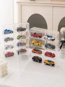 1pc 8-Slot 18.7x16.7x4.4cm High-Quality Acrylic Display Case - Transparent Storage And Transportation For Artworks, Suitable For Desktop Item Organization, Convenient For Tidy Desk, Master Of Life Organization - Multicolor - View 2