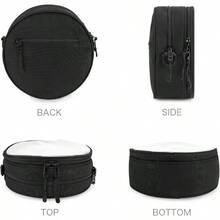Circle Ita Bag Round Crossbody Bag Ita Purse Pin Display Bag With Insert - Black - View 5