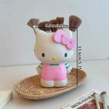 1 件 Sanrio 可爱收纳盒、Melody 和 Hello Kitty 多功能收纳盒、珠宝盒、卡通桌面笔筒文具收纳盒、化妆刷架、桌面装饰，适用于办公室、卧室、浴室和客厅，送给女性的精美节日礼物收纳整理器旅行节日必备秋季装饰秋季万圣节 - 彩色 - 查看 8