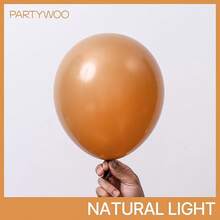 PartyWoo - Globos blancos de 120 piezas de diferentes tamaños, paquete de 18, 12, 10, 5 pulgadas, kit de de globos de látex blanco mate para boda, novia, graduación, shower, decoraciones de - Marrón-f10 - Ver 3