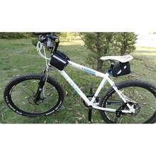 1 bolsa para quadro de bicicleta, bolsa para tubo frontal para quadro de ciclismo de montanha, bolsa pequena para selim de bicicleta - Multicolorido - Ver 4