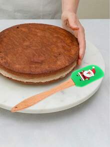 1pc Christmas Silicone Spatula Christmas Spatula Set Christmas Kitchen Utensils With Wooden Handle Christmas Cake Decorating Spatula For Cooking Baking Stir Butter Cream Christmas Christmas Decorations Christmas Pajamas Christmas Gifts Christmas Decor