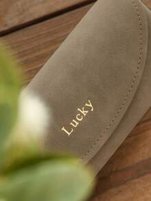 1pc Personalized Name Eyeglass Case, Sunglasses Storage Bag, Faux Leather Portable Eyewear Case, Customized Minimalist Eyeglass Box, Engraved, Mother's Day Gift For Mom, Dad, Him, Her, Men, Women