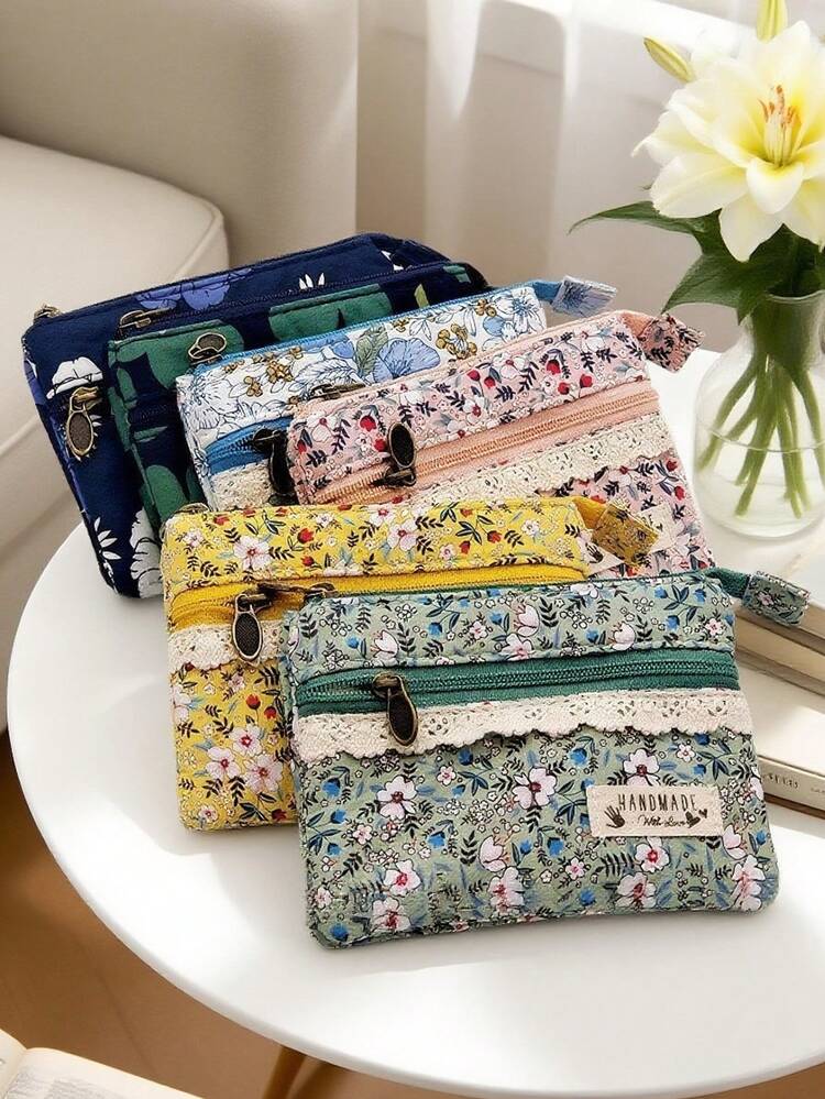 1 pieza Bolsa de cosméticos pequeña, bolsa de almacenamiento, monedero de viaje, bolsa de aseo, bolsa de cosméticos linda, bolsa de cosméticos de viaje, bolsa de aseo, bolsa de almacenamiento de cosméticos, bolsa de almacenamiento portátil de gran capacidad, bolsa de cosméticos pequeña como regalo para mujeres, bolsa de almacenamiento, monedero de viaje para cosméticos - Multicolor - Añade 1