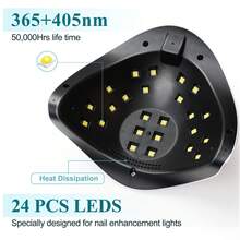 1Pc UV LED Gel Nail Lamp, Professional UV Nail Light For Gel Polish Fast Curing, LED Nail Gel UV Nail Dryer  For Home & Salon - trắng - Xem 6