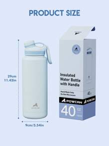 40 oz Insulated Tumbler with Spout Lid – Stainless Steel Water Bottle, Leak-Proof Double Wall Coffee Cup, Keeps Cold for 24H, Fits Car Cup Holder, Reusable Travel Mug for Sports, Gym, School, and Travel - 淺藍 - 查看 3