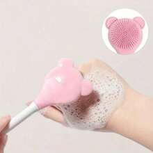 Deep Cleansing Beauty SPA Facial Brush Set, Includes Soft Velvet Headband, Headband Set, Gentle Exfoliating Brush, Fine Silicone Cleansing Brush, Portable Skincare Tools, Suitable For Women, Christmas Gift, Ideal For Outdoor Travel And Business Trips - Multicolor - View 9