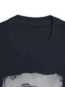 Bear Print, Men's Round Crew Neck Short Sleeve, Simple  Tees Fashion Regular Fit T-Shirts, Casual Comfy Breathable Top For Spring Summer Holiday Leisure Vacation Men's Clothing As Gift Tee For Adult, Men, Women, Teen, Teenager, Adolescent, Youth - Preto - Ver 4