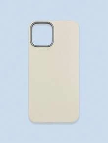 极简时尚白色、灰色、黑色仿皮纹理手机壳，防指纹、防水、防汗，超薄柔软触感，手机保护套，兼容三星、 17 Pro Max、13/14/15/16/16 Plus/16 Pro Max - 白色 - 查看 48