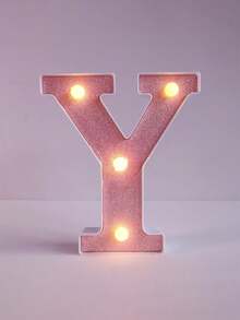 1 件 16 厘米/21 厘米 LED 字母灯，粉色闪烁字母灯，电池供电，房间装饰夜灯，桌面中心装饰，用于卧室、家庭、生日派对装饰、夜间婚礼、生日、圣诞灯、女孩礼物、儿童房装饰、婴儿房装饰、迎婴派对、情人节装饰 - 暖白光 - 查看 25