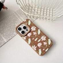 Funda para móvil con diseño de carpa koi, de alta calidad, resistente a golpes y caídas, fabricada en TPU con textura de piel de oveja, compatible con 15 PRO, 16 PRO, 14 PLUS, 13 RRO, 12, 11 PRO, XS, X, XR, SHJC2269 - Caqui - Ver 5