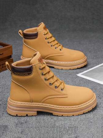 男士高帮休闲靴，新款秋/春绒面靴，黑色毛皮及踝靴，男鞋