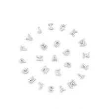 1 chiếc vòng tay hạt cườm chữ cái tối giản cổ điển (Nữ) - Bạc - Xem 4
