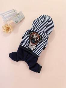 寵物狗衣服,秋冬四腳連帽衣,滑板狗衣服男孩,小型犬衣服適用