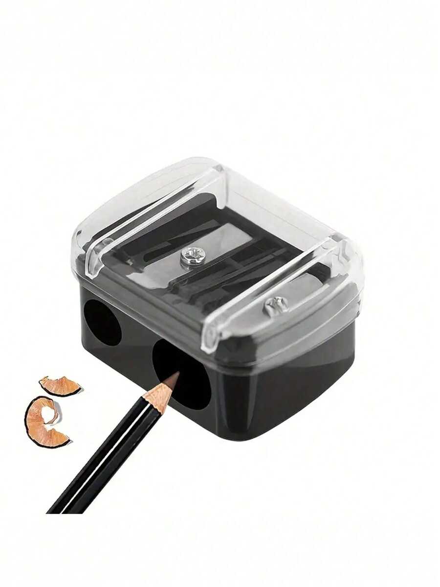 1 pezzo/3 pezzi/6 pezzi Temperino per matite per labbra/trucco con doppio foro, adatto per matite per sopracciglia, labbra, eyeliner, regalo per forniture scolastiche, temperino per microblading sopracciglia, eyeliner e matite per trucco, strumento di affilatura a doppio foro, trucco, economico, decorazione camera, vanità, viaggio, camera da letto, accessori per il trucco