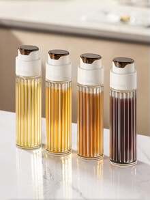 1 Chai dầu thủy tinh, Hộp đựng dầu gia dụng nhà bếp, Bình rót dầu dung tích lớn, Chai đựng gia vị nước sốt/giấm, Lon dầu chống rò rỉ - Nhiều màu - Xem 7