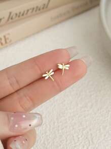 925 Sterling Silver Dragonfly Stud Earrings, Insect Earring Jewelry Suitable For Women Daily Wear, Mother's/Girlfriend's Gift For Easter, Valentine's Day - Dragonfly Earrings - View 10